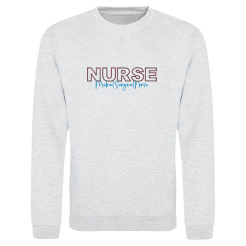 Embroidered Nurse Glittered Sweatshirt Thumbnail
